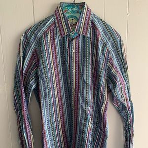 Robert Graham Button Down Dress Shirt Medium